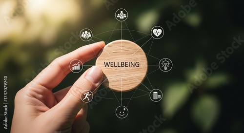 Holistic Wellbeing Map – Interconnected Icons of Health, Connection, and Personal Growth