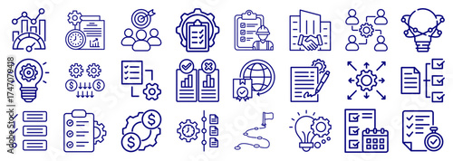 Business and Project Management Icon Set