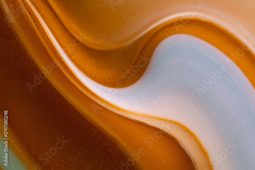 Abstract orange and white smooth flowing pattern