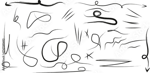 Hand Drawn Arrows and Lines Collection for Creative Design Projects