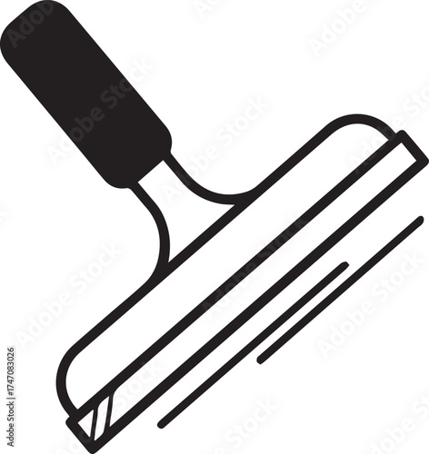 window cleaning squeegee icon sign vector