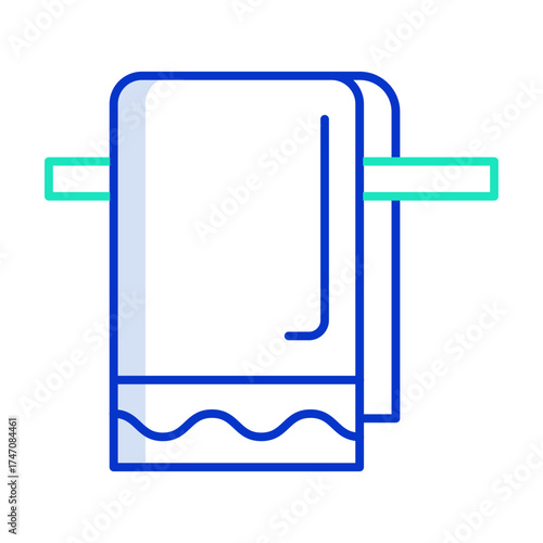 towel outline color icon design