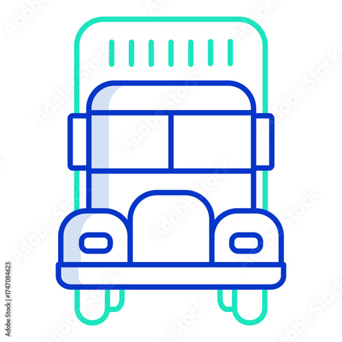 delivery truck outline color icon design