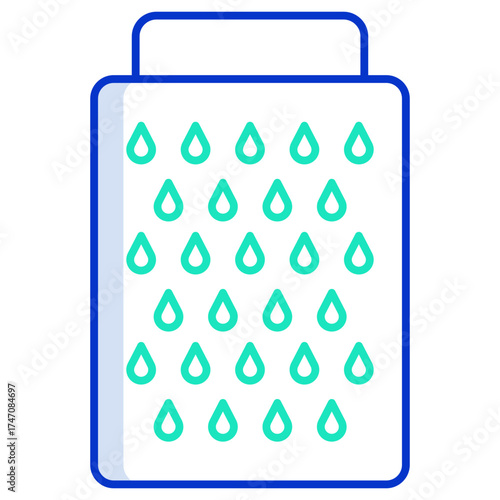 grater outline color icon design