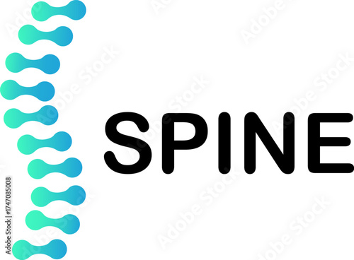 Spine logo design abstract vector illustration for medical or healthcare business isolated on transparent background