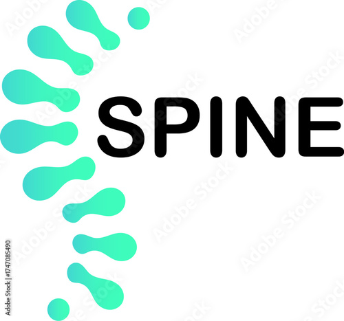Abstract spine logo design vector illustration for medical or healthcare company isolated on transparent background