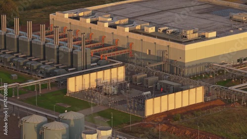 Wallpaper Mural Aerial view of high-performance computing center with AI technology. Torontodigital.ca