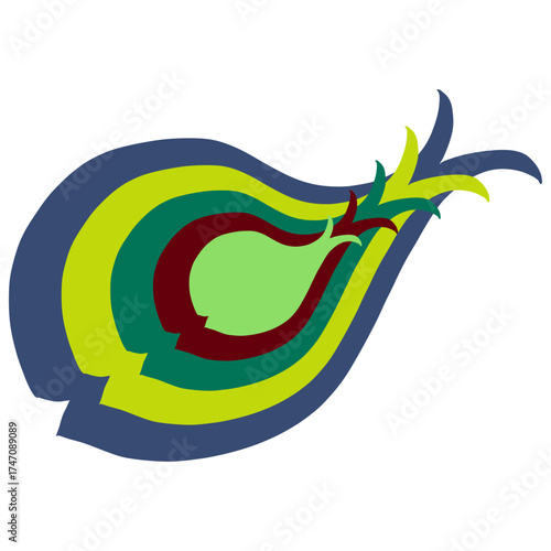 vector illustration of an abstract fish