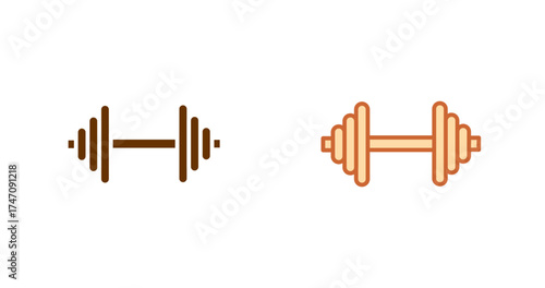 Barbell Vector Icon