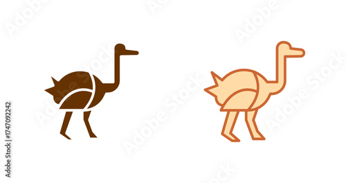 Ostrich Vector Icon