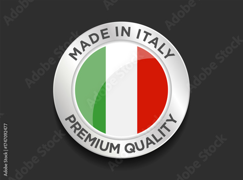 Made in the Italy labels icon, made in the Italy logo, Italy flag , Italy product emblem