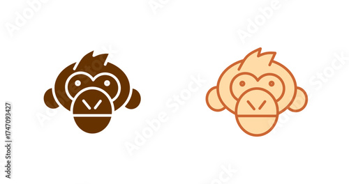 Chimpanzee Vector Icon