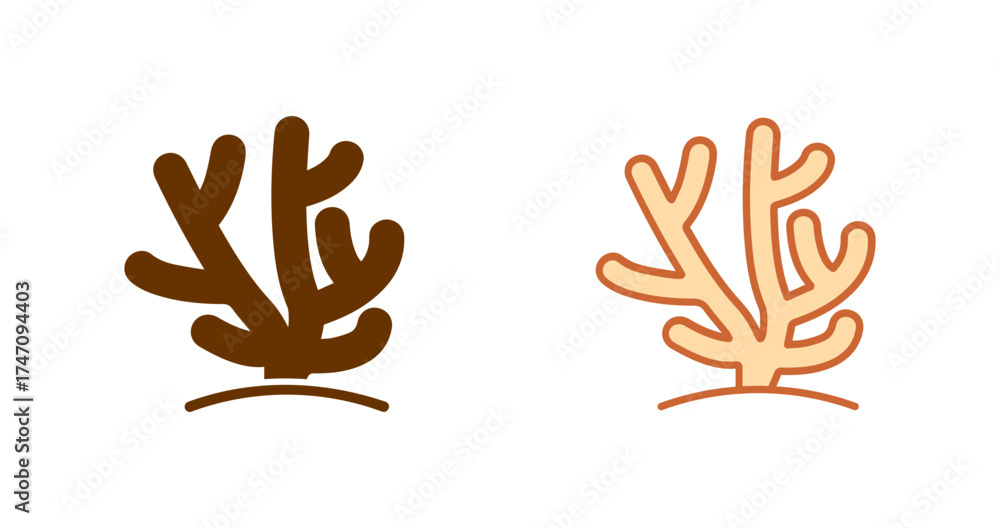 Obraz premium Coral Vector Icon
