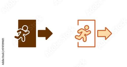Evacuation Route Vector Icon