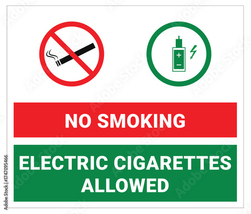 No Smoking and Electric Cigarettes Allowed Sign