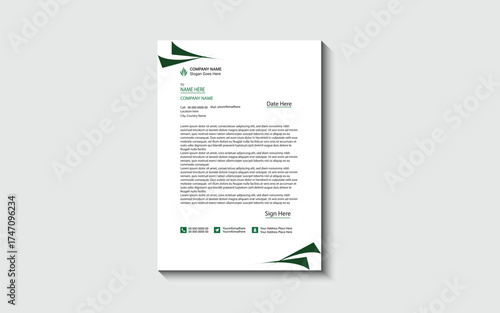 Professional business letterhead design template