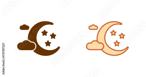 Starry Night Vector Icon