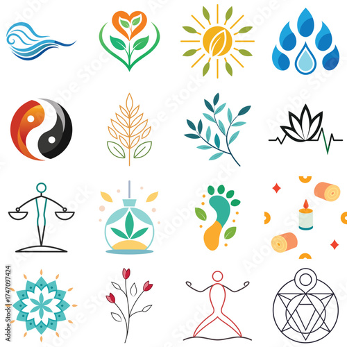 Abstract breathing wave lines pattern with mindful air theme