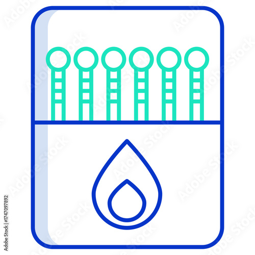 match box outline color icon design