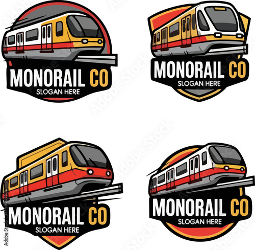 Monorail Train Logo Vector Design for Transport Company