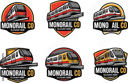 Monorail Train Logo Vector Design for Transport Company
