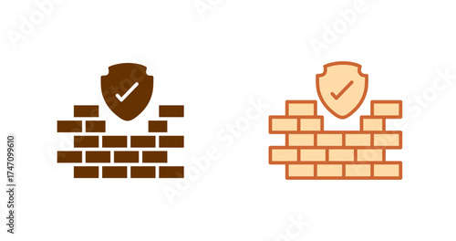 Firewall Protection Vector Icon