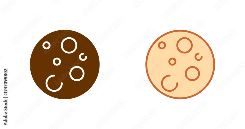 Obraz premium Full Moon Vector Icon