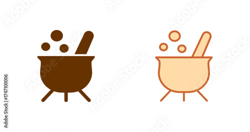 Witch Cauldron Vector Icon