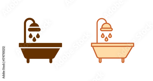 Halloween Bathtub Vector Icon