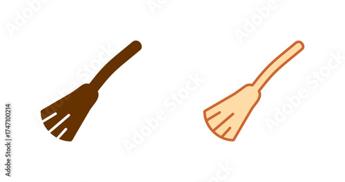 Witch Broomstick Vector Icon