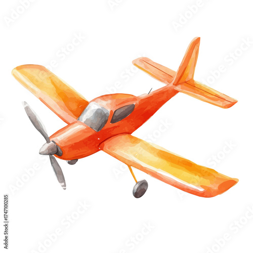 watercolor of Glider, vector, isolated on a white background.