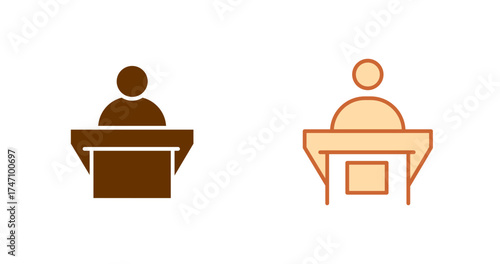 Court Hearing Vector Icon
