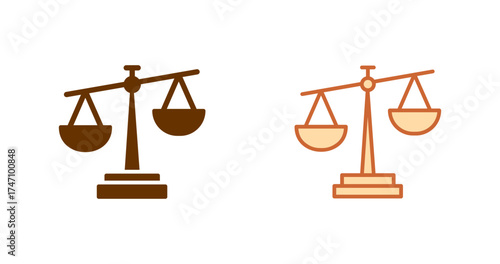 Scales of Justice Vector Icon