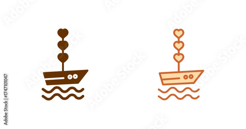 Love Boat Vector Icon