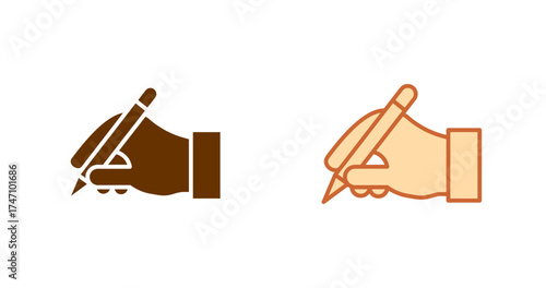 Writing Hand Vector Icon