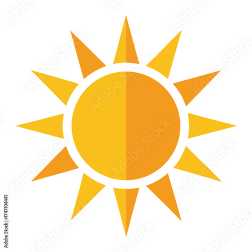 Modern Sun Icon Vector Isolated on White Background