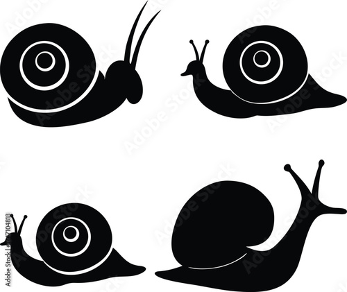 Snail Silhouettes