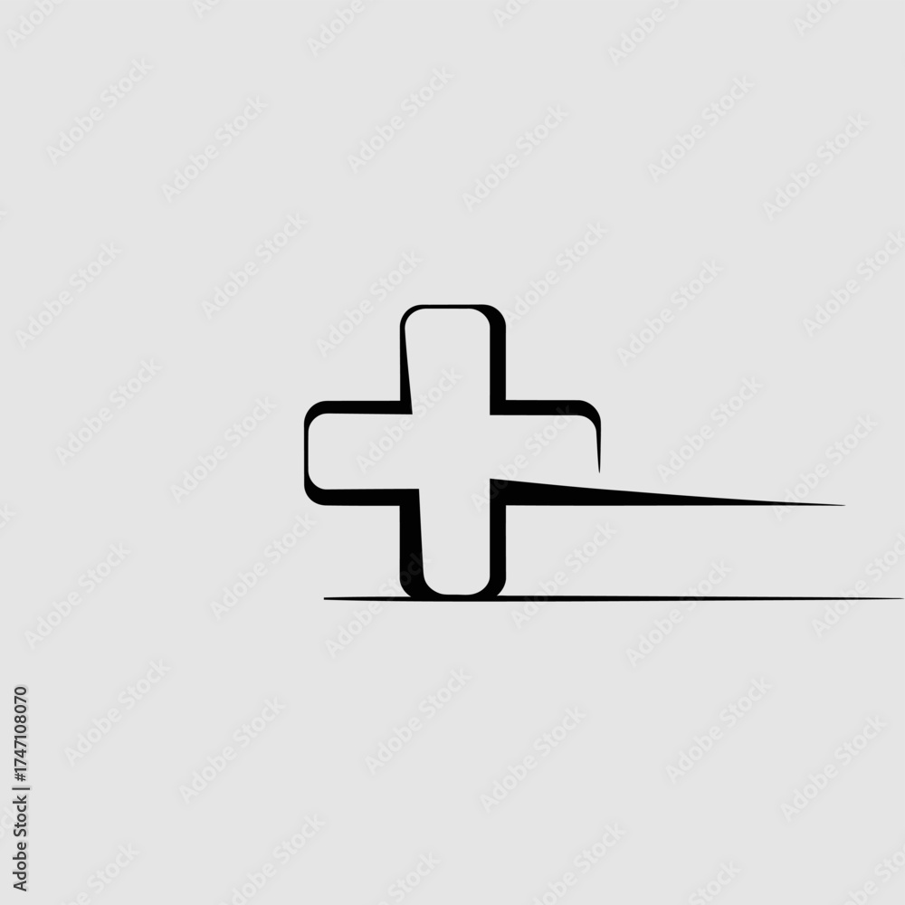 Fototapeta premium Medical Cross Icon – Health and First Aid Symbol