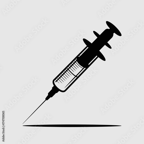 Syringe Icon – Vaccine and Medical Injection Symbol