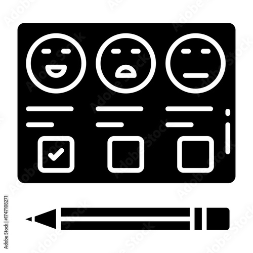 Creative design icon of feedback expression 