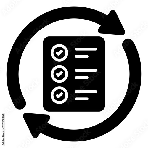 Creative design icon of list update 