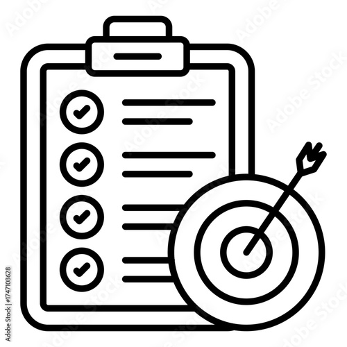 Premium download icon of target list 