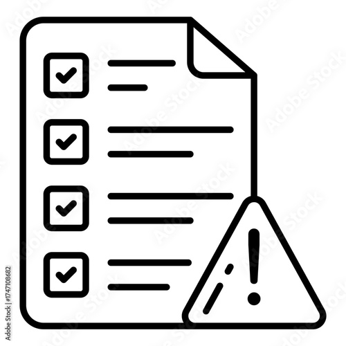 Trendy design icon of list error 