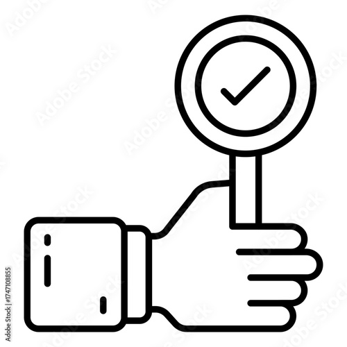 Vote yes icon, editable vector 