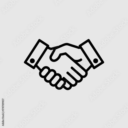Handshake Icon – Partnership, Agreement, and Collaboration Symbol