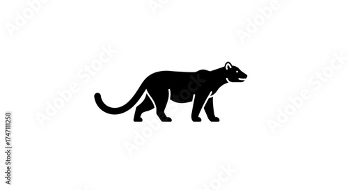 Majestic black panther silhouette standing proudly capturing the essence of wild african big cat power and grace vector