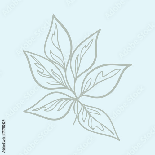 Close-up of a delicate leafy plant with detailed veins and smooth edges against a soft pastel