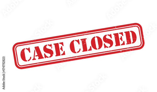 Case Closed stamp, Case Closed sign on red ink, Case Closed grunge stamp, Case Closed seal, Case Closed sticker, Case Closed distressed texture on white background
