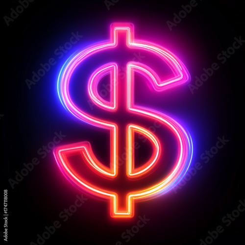 dollar sign on red