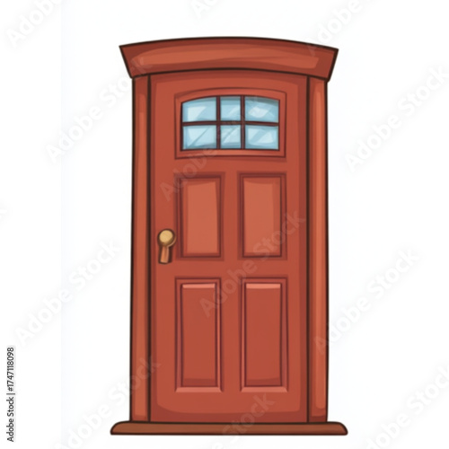 brown wooden door